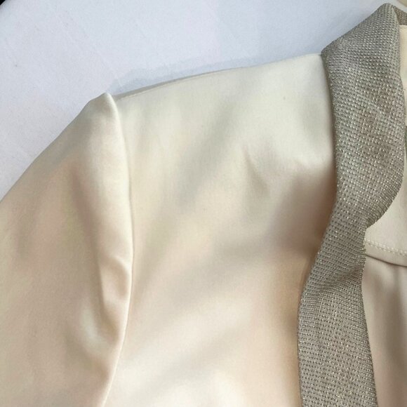 GUESS SATIN GLITTER SHAWL LAPEL BLAZER IN CHAMPAGNE - 4 - Picture 5 of 11